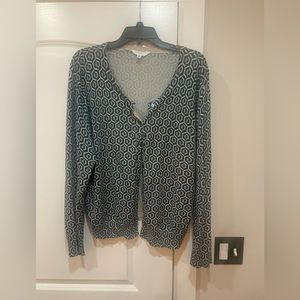 Cardigan, geometric pattern